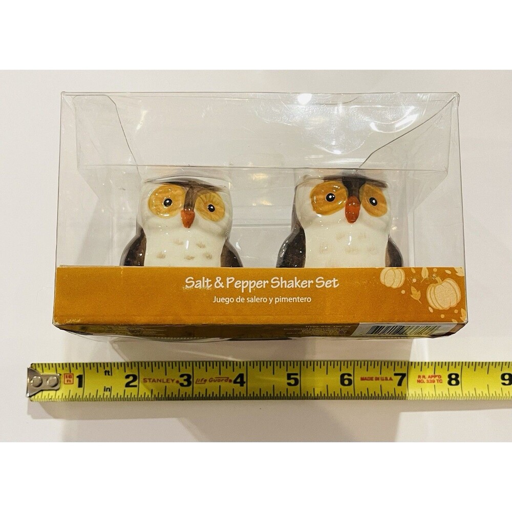 Wise Owl Salt and Pepper Shaker Set 3 Inch New in Sealed Box